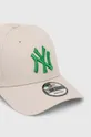 New Era czapka z daszkiem bawełniana 9FORTY NEW YORK YANKEES beżowy