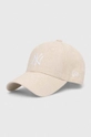 beige New Era cappello con visiera in misto lino 9FORTY® NEW YORK YANKEES Unisex