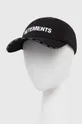 czarny VETEMENTS czapka z daszkiem bawełniana Iconic Logo Cap Unisex