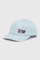 Fila czapka z daszkiem bawełniana Fila x Aries Cap bawełna niebieski 42PS24HA010122272307