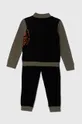 Παιδική βαμβακερή αθλητική φόρμα Guess μαύρο