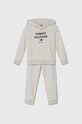 Dětská tepláková souprava Tommy Hilfiger pletenina šedá KB0KB08898.104.122.PPYH