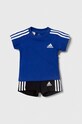 adidas komplet bawełniany dziecięcy aplikacja granatowy IS2509