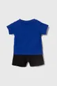 Детский комплект из хлопка adidas тёмно-синий