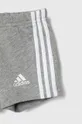 crvena Pamučna dječja trenirka adidas