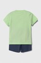 adidas set de bumbac pentru copii IS2512 verde SS24