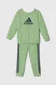 зелений Дитячий спортивний костюм adidas Для хлопчиків