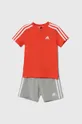 червоний Дитячий бавовняний комплект adidas Для хлопчиків