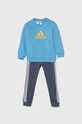 Детский спортивный костюм adidas аппликация голубой IS2519
