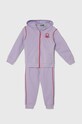 United Colors of Benetton dres bawełniany dziecięcy aplikacja fioletowy 3J68GK00G.P.Seasonal