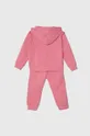 Παιδική βαμβακερή αθλητική φόρμα United Colors of Benetton ροζ