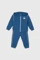 блакитний Дитячий бавовняний спортивний костюм United Colors of Benetton Для хлопчиків