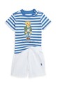 Pamučni komplet za bebe Polo Ralph Lauren pletivo plava 320936479001
