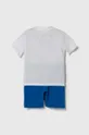 Дитячий бавовняний комплект adidas Originals блакитний