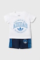 adidas Originals komplet bawełniany niemowlęcy dzianina granatowy IT7273