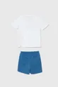 Detská bavlnená súprava United Colors of Benetton biela