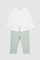 Detská súprava s nádychom ľanu Mayoral látka zelená 1555.3B.Baby.PPYH