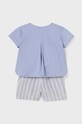 Băieți Mayoral Newborn set de bumbac pentru bebelusi 1219.1J.Newborn.PPYH albastru