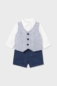 Mayoral Newborn set cu o notă de in pentru bebeluși panza bleumarin 1220.1J.Newborn.PPYH