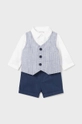 blu navy Mayoral Newborn set per neonati in misto lino Ragazzi