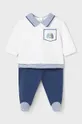тёмно-синий Детский комплект с примесью льна Mayoral Newborn Для мальчиков