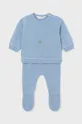 Дитячий бавовняний комплект Mayoral Newborn блакитний