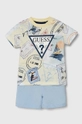 blu Guess completo in cotone neonato/a Ragazzi