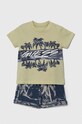 Pamučni komplet za bebe Guess pletivo zelena I4GG07.K8HM3.PPYH