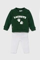 Lacoste komplet bawełniany niemowlęcy nadruk zielony 4J8509