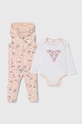 Guess komplet niemowlęcy aplikacja różowy S4RG08.KA6W4.PPYH