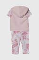Детский хлопковый комплект Guess S4RG20.KA6W4.PPYH розовый SS24