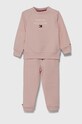 Trenirka za dojenčka Tommy Hilfiger Potisk roza KN0KN01771.G.PPYH