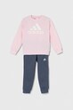 adidas trening copii tricotaj roz IS2476