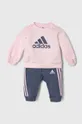 розовый Спортивный костюм для младенцев adidas Для девочек
