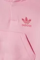 Trenirka za dojenčka adidas Originals Glavni material: 70 % Bombaž, 30 % Recikliran poliester Podloga kapuce: 100 % Bombaž Patent: 95 % Bombaž, 5 % Elastan