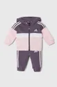 фіолетовий Cпортивний костюм для немовлят adidas Для дівчаток
