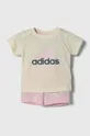 рожевий Дитячий бавовняний комплект adidas Для дівчаток