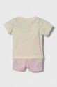 adidas komplet bawełniany niemowlęcy IS2513 różowy SS24