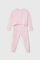 рожевий Дитячий спортивний костюм adidas Для дівчаток