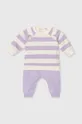 fioletowy United Colors of Benetton dres niemowlęcy Dziewczęcy