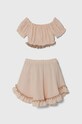 Детский комплект из хлопка Jamiks OPHELIE.o.Komp.JLG227.G бежевый SS24