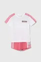 ροζ Βρεφικό βαμβακερό σετ adidas Originals Για κορίτσια