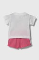 Дитячий бавовняний комплект adidas Originals IR6865 рожевий SS24