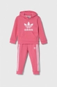 roza Dječja trenirka adidas Originals Za djevojčice