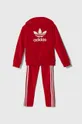 czerwony adidas Originals komplet dziecięcy Dziewczęcy