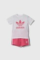 Dječji komplet adidas Originals pletivo roza IR6932