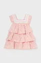 розовый Детское хлопковое платье Mayoral Для девочек