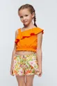 πορτοκαλί Παιδικό βαμβακερό σετ Mayoral Για κορίτσια
