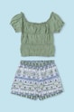Παιδικό βαμβακερό σετ Mayoral 6292.8D.Junior.PPYH πράσινο SS24