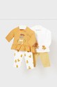 Mayoral Newborn komplet niemowlęcy 2-pack z elastanem żółty 1716.2J.Newborn.PPYH
